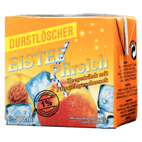 Durstlöscher Eistee Pfirsich (12/0,5 l Packungen Einweg)