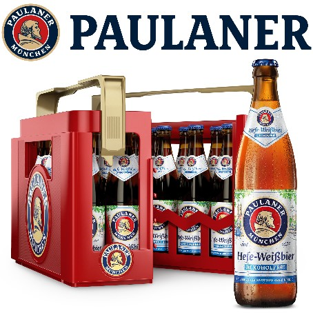 Paulaner Hefeweizen Alkoholfrei (20/0,5 Ltr. Glas MEHRWEG)