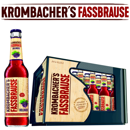 Krombacher Fassbrause Hollunder (24/0,33 Ltr. Glas MEHRWEG)