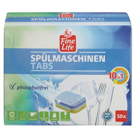 Fine Life Spülmaschinen Tabs 10 in 1 (50er Packung)