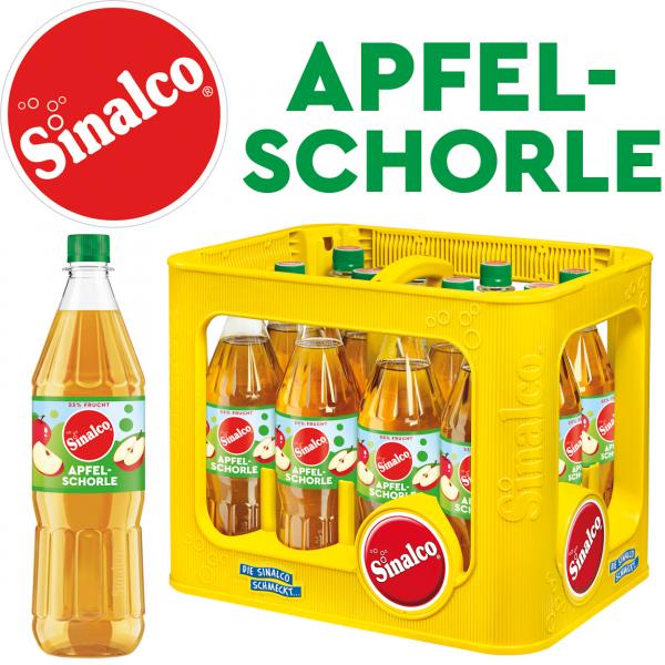 Sinalco Apfelschorle (12/1 Ltr. PET MEHRWEG)