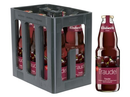 Klindworth Traube rot Direktsaft (6/1 Ltr. Glas MEHRWEG)