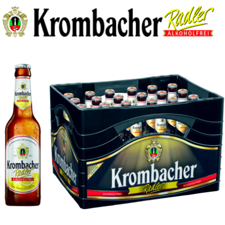 Krombacher Radler alkoholfrei (24/0,33 Ltr. Glas MEHRWEG)