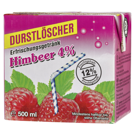 Durstlöscher Himbeere (12/0,5 l Packungen Einweg)