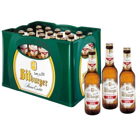 Bitburger alkoholfrei (24/0,33 Ltr. Glas MEHRWEG)