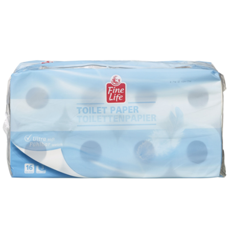 Fine Life Toilettenpapier 3 lagig Weiß (16 x 160 Blatt)
